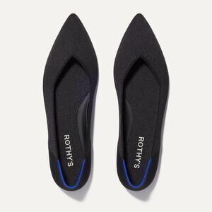 Rothy's The Point II Black Flats Pointed Toe In Love Insole Ballet Flats 6.5
